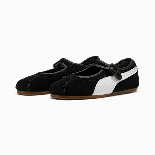 Puma Tacklette Wildleder Damen Schwarz/Weiß Trainer