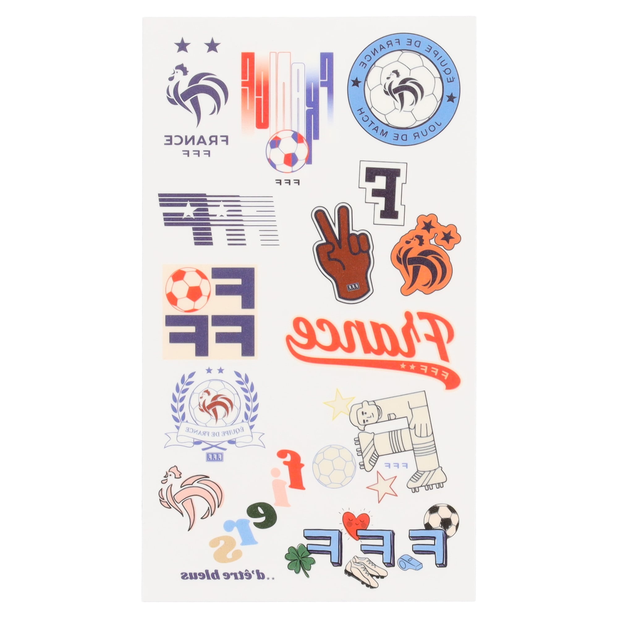Frankreich Temporäres Tattoo-Set