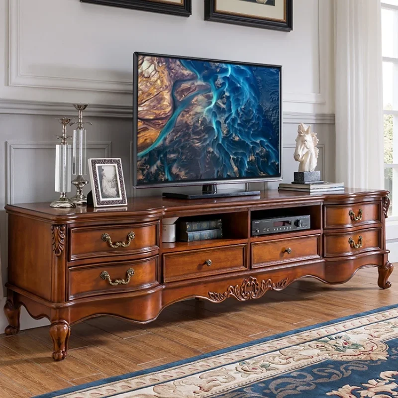 Meuble Tv de luxe en bois, meuble sur pied rétro, Center de divertissement, Meuble Tv Avec Rangement, meubles de maison