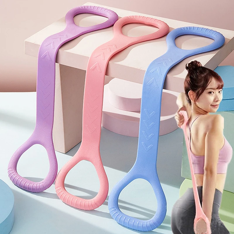 Yoga Fitness Elastic Rope Silicone Resistance Band Arm Back Shoulder Workout Gym Sports Exercise Strap Home Fitness Accessories