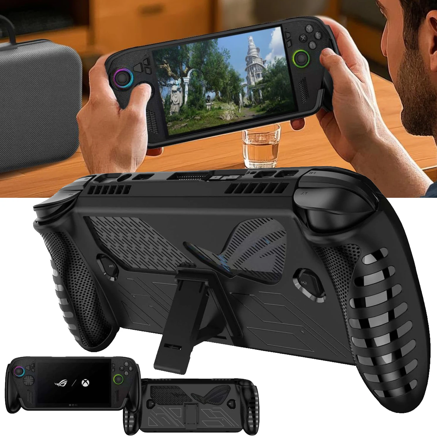 TPU Handheld Game Console Anti-Drop, Anti-Scratch,Shockproof Protective Cover Slip Ergonomic for ROG Xbox Ally/ROG Xbox Ally X