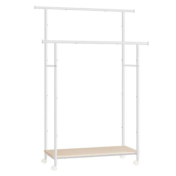 Songmics Rollgarderobe weiß 98,5/39,6/156,8 cm, 98.5x156.8x39.6 cm