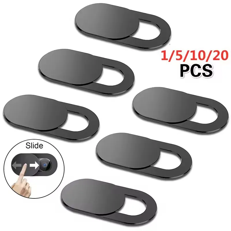 Cache-webcam magnétique coulissant en plastique pour iPad, tablette, ordinateur portable, PC, objectifs de téléphone portable – Autocollant de confidentialité