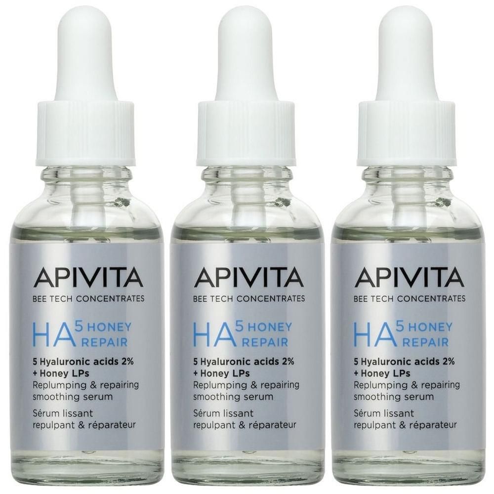 Apivita Bee Tech HA5 HONEY REPAIR Siero Viso Levigante Rimpolpante con
