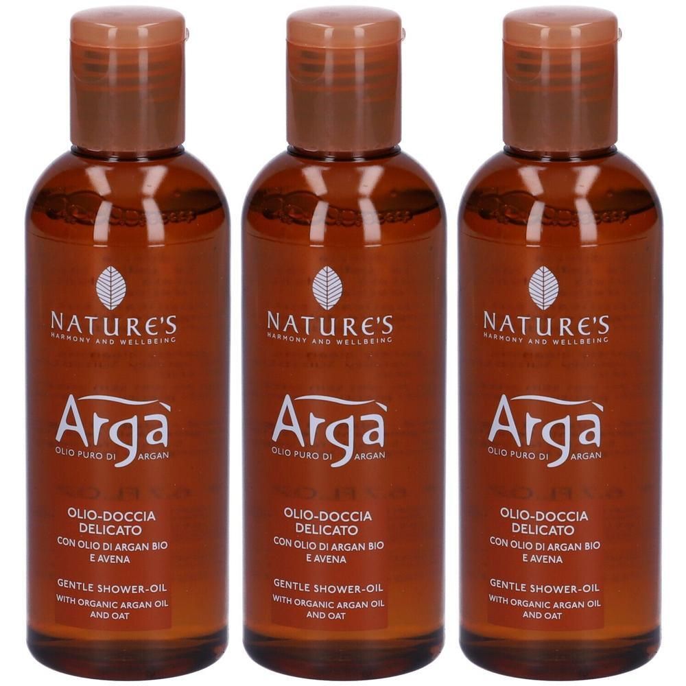 NATURE'S Argà Olio-Doccia Delicato 3x200 ml Olio da bagno
