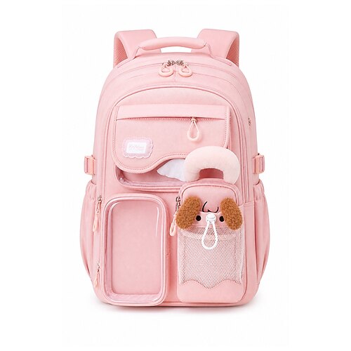 Set di 2 pezzi composto da zaino e astuccio per la scuola delle ragazze, borsa in poliestere resistente all'acqua multicolore, zaino multi-tasche di grande capacità per scuola elementare, media e