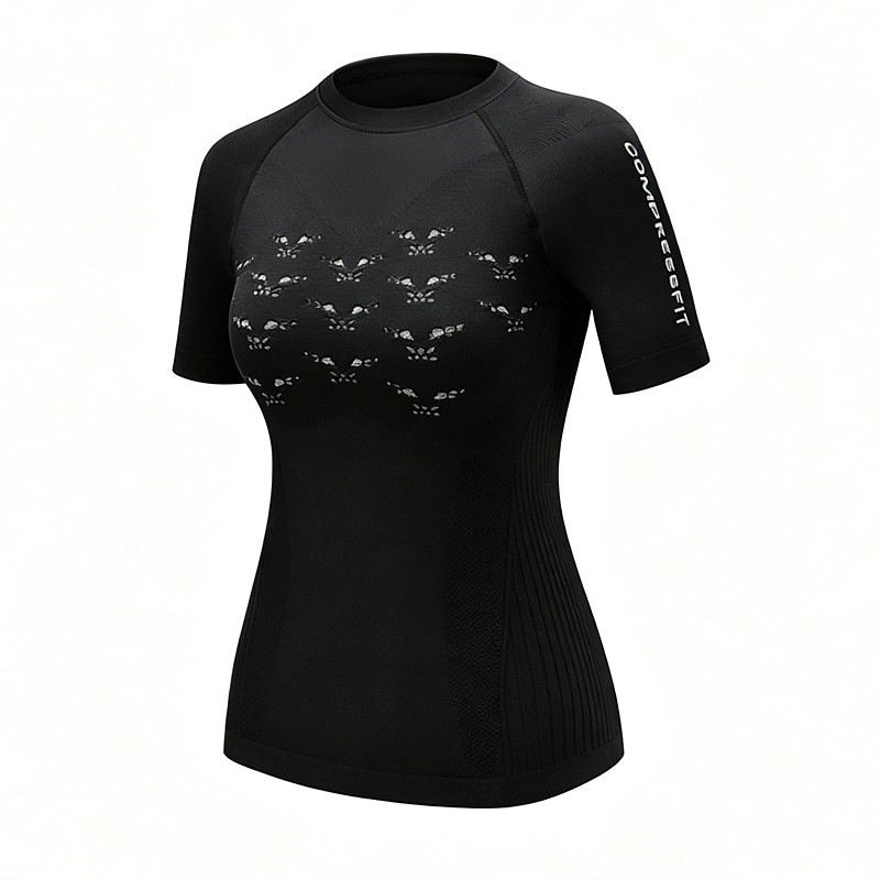 Women's Solid Colored Workout Shirt Running Top Running Shirt Workout Tops Summer Spring Fall Hooded Short Sleeve Quick Dry Lightweight Moisture Wicking Breathable Gym Running Walking Fitness Yoga