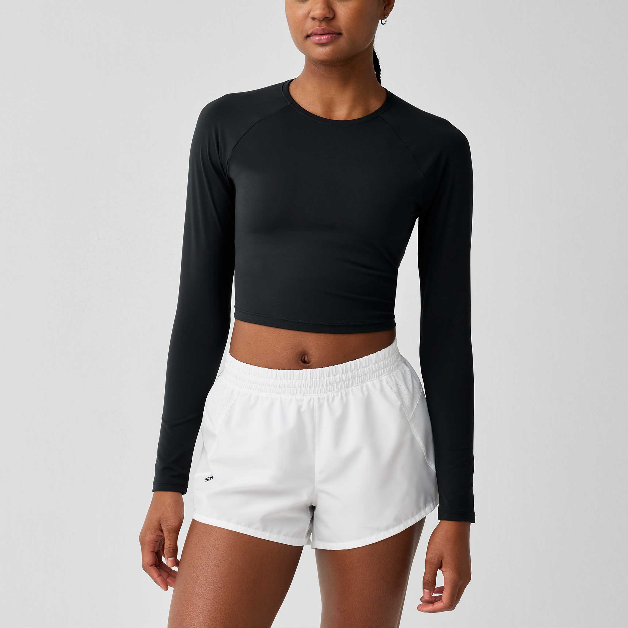 Brooks Luxe Crop Long Sleeve Women's Running Apparel Black