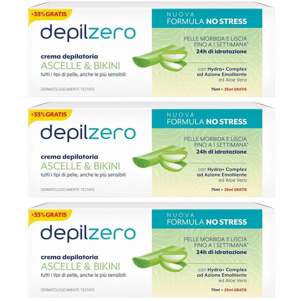 Depilzero Crema Ascelle Bikini 3x167 g