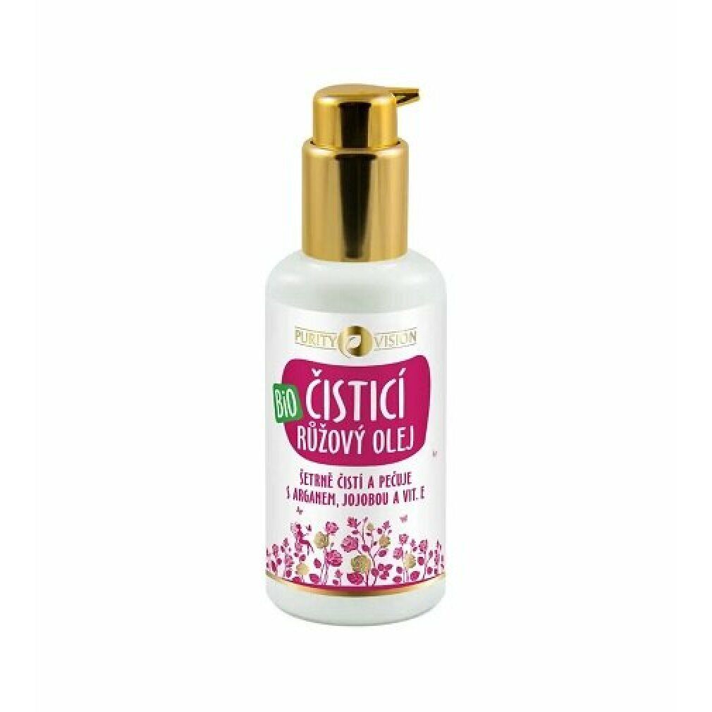 Olio detergente alla rosa bio di Purity Vision con argan, jojoba e vit
