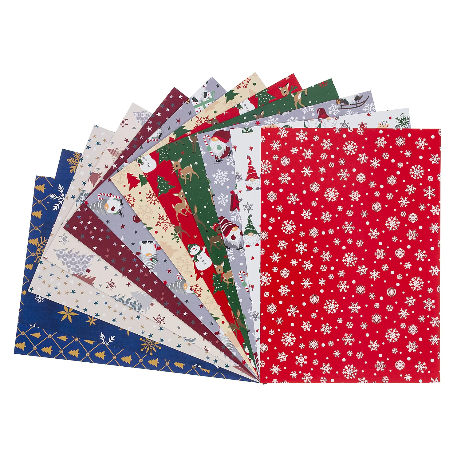 buttinette Papiers de Noël, 21 x 29,7 cm, 24 feuilles