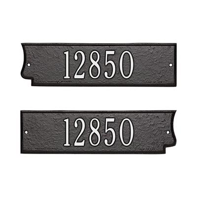 Signature Mailbox Post Plaques, Set Of Two - Black/White - Grandin Road