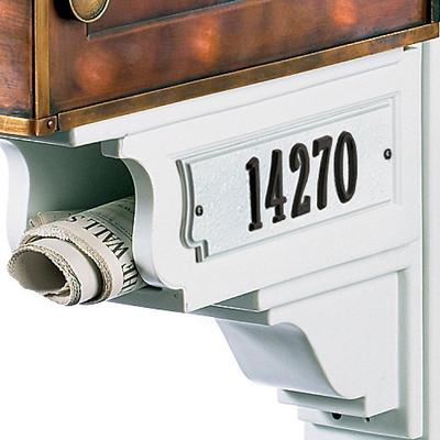 Signature Mailbox Post Plaques, Set Of Two - White...