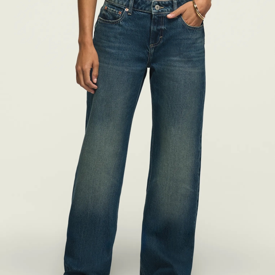 Lucky Brand Baggy Wide Leg - Women's Pants Denim Wide Leg Jeans in Pop Songs Wash, Size 30 x 30