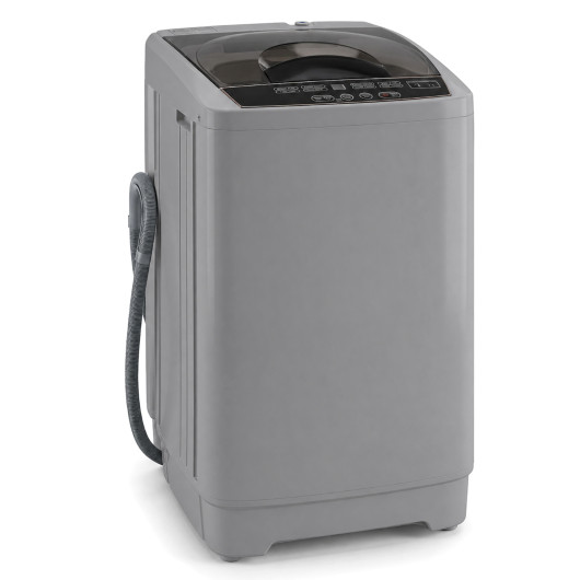 Costway 9.93 lbs Full Automatic Washing Machine with 8 Preset Programs-Gray
