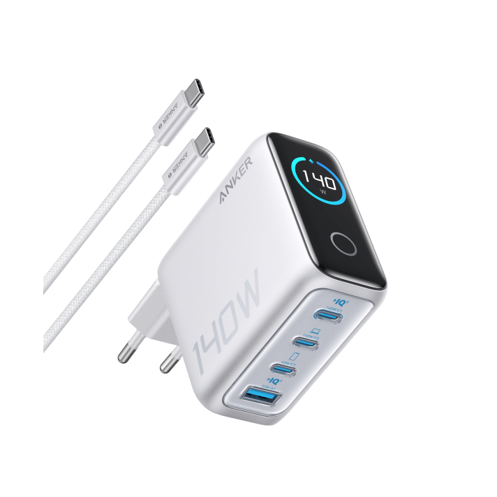 Anker Ladegerät (140W, 4-Port, PD 3.1) mit USB-C Kabel Image