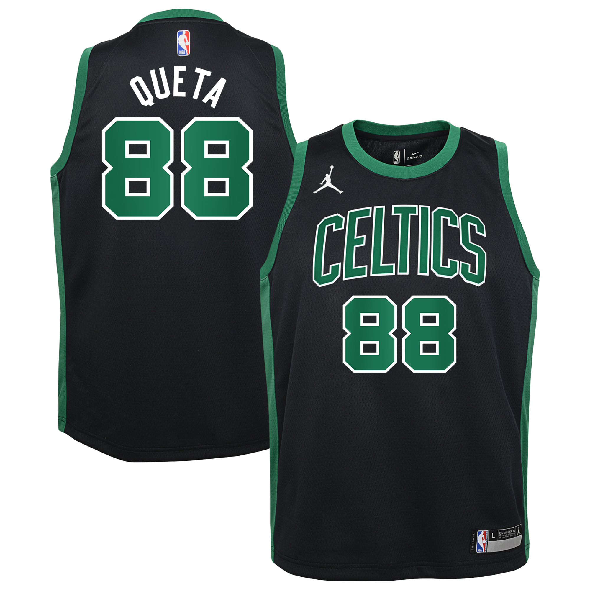 Maillot Swingman Jordan Brand Statement Edition des Boston Celtics - Noir - Neemias Queta - Jeune - unisexe Taille: S (8)