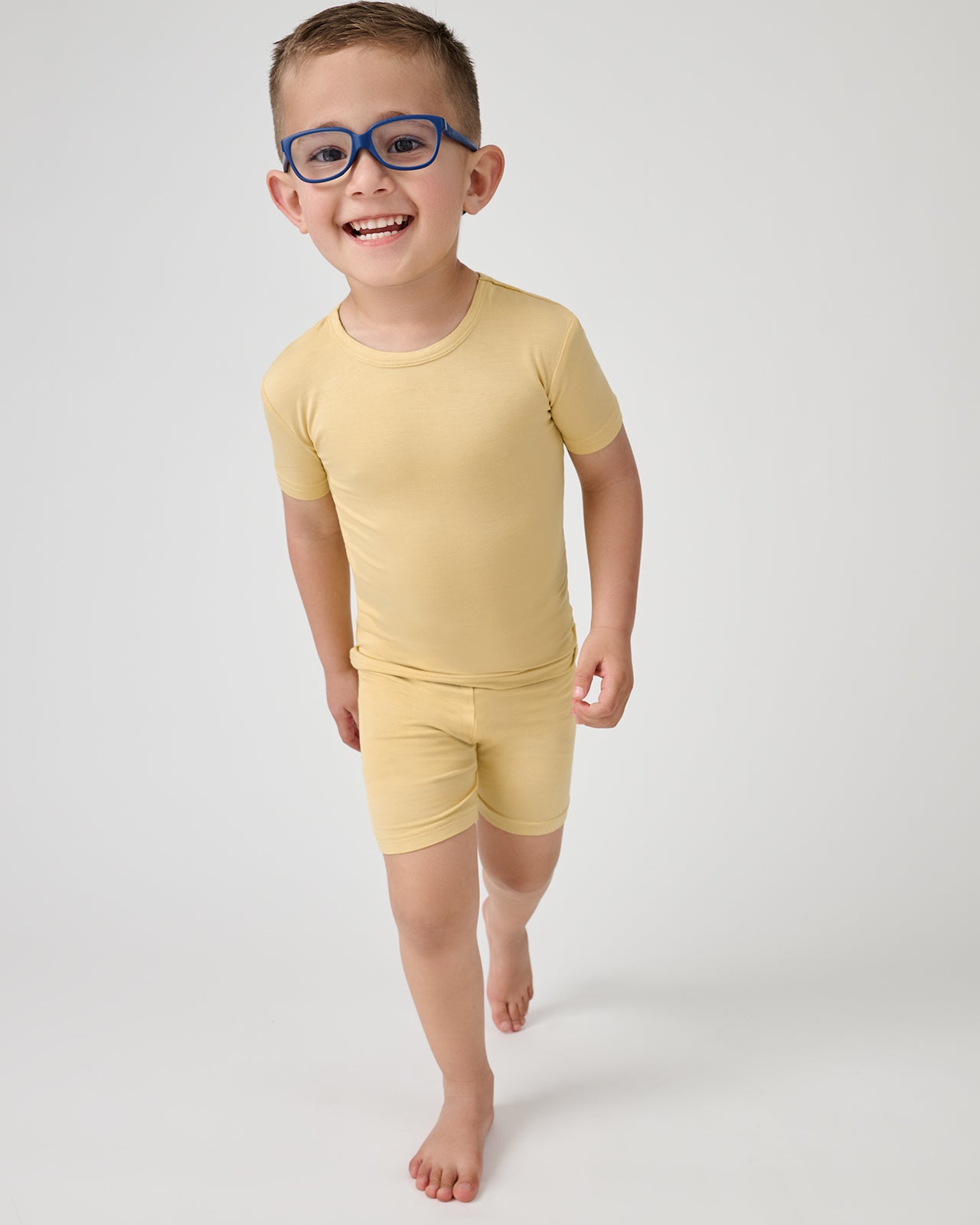 Sunglow Two-Piece Short Sleeve & Shorts Pajama Set - 3T