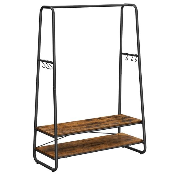 VASAGLE Kleiderständer 100/45/160 cm schwarz, 100x160x45 cm
