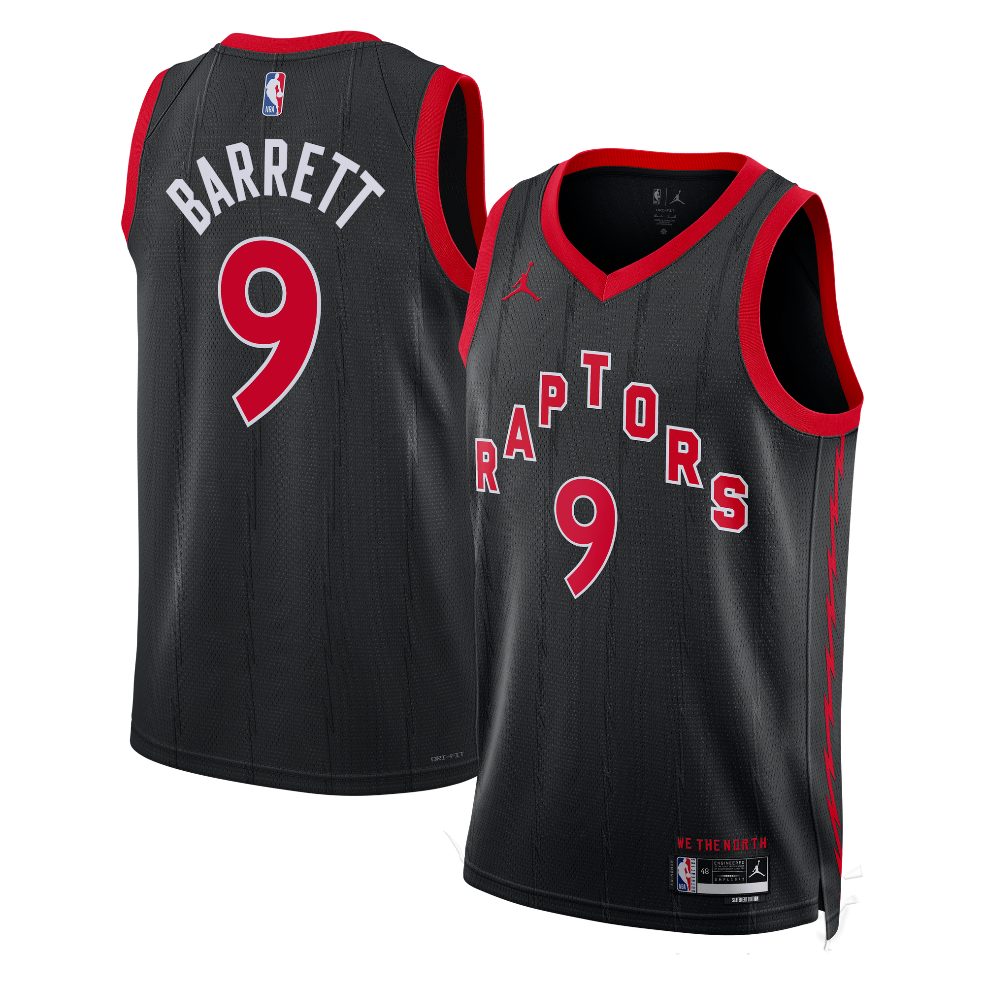Maillot Swingman Jordan Brand Statement Edition des Raptors de Toronto - Noir - RJ Barrett - Unisexe - Homme Taille: 3XL