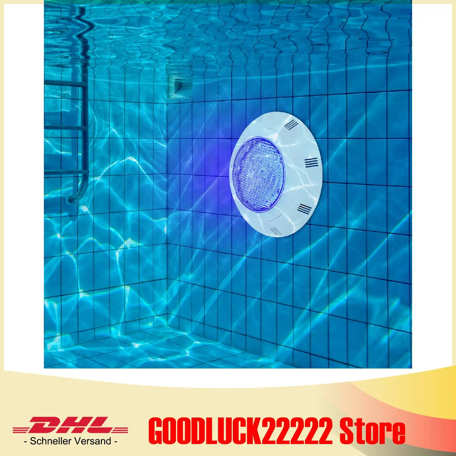 Lumière de piscine sous-marine, lumières de piscine RGB 45W, lumière de piscine à rayures verticales, lumière LED étanche IP68 pour piscine enterrée
