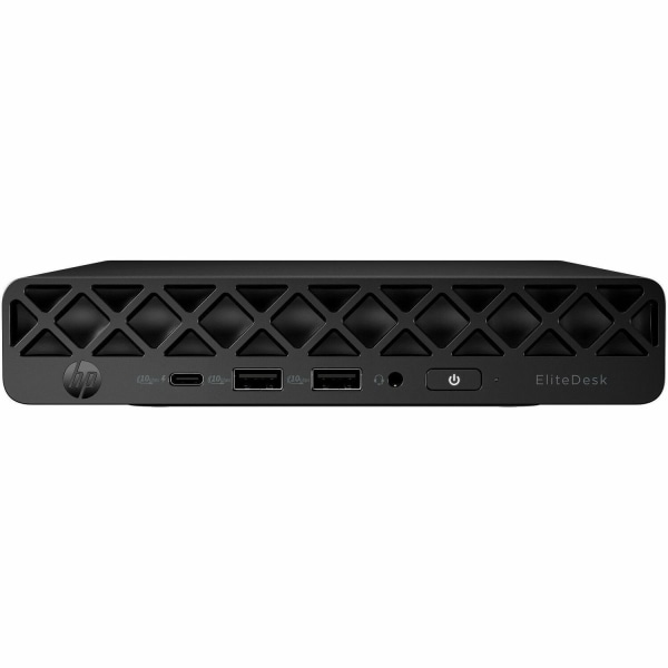 HP EliteDesk 8 G1a Desktop Computer, AMD Ryzen AI 5 340, 16 GB, 256 GB PCI Express NVMe SSD, Mini PC, Jack Black, D36E5UTABA