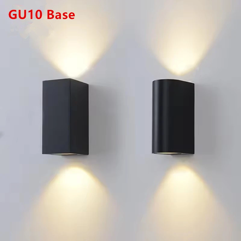 IP65 Wasserdichte LED-Wandleuchten für den Innen- und Außenbereich nach oben und unten, GU10-Beleuchtung, LED-Wandleuchte, oberflächenmontiertes Würfel-Garten-Veranda-Licht