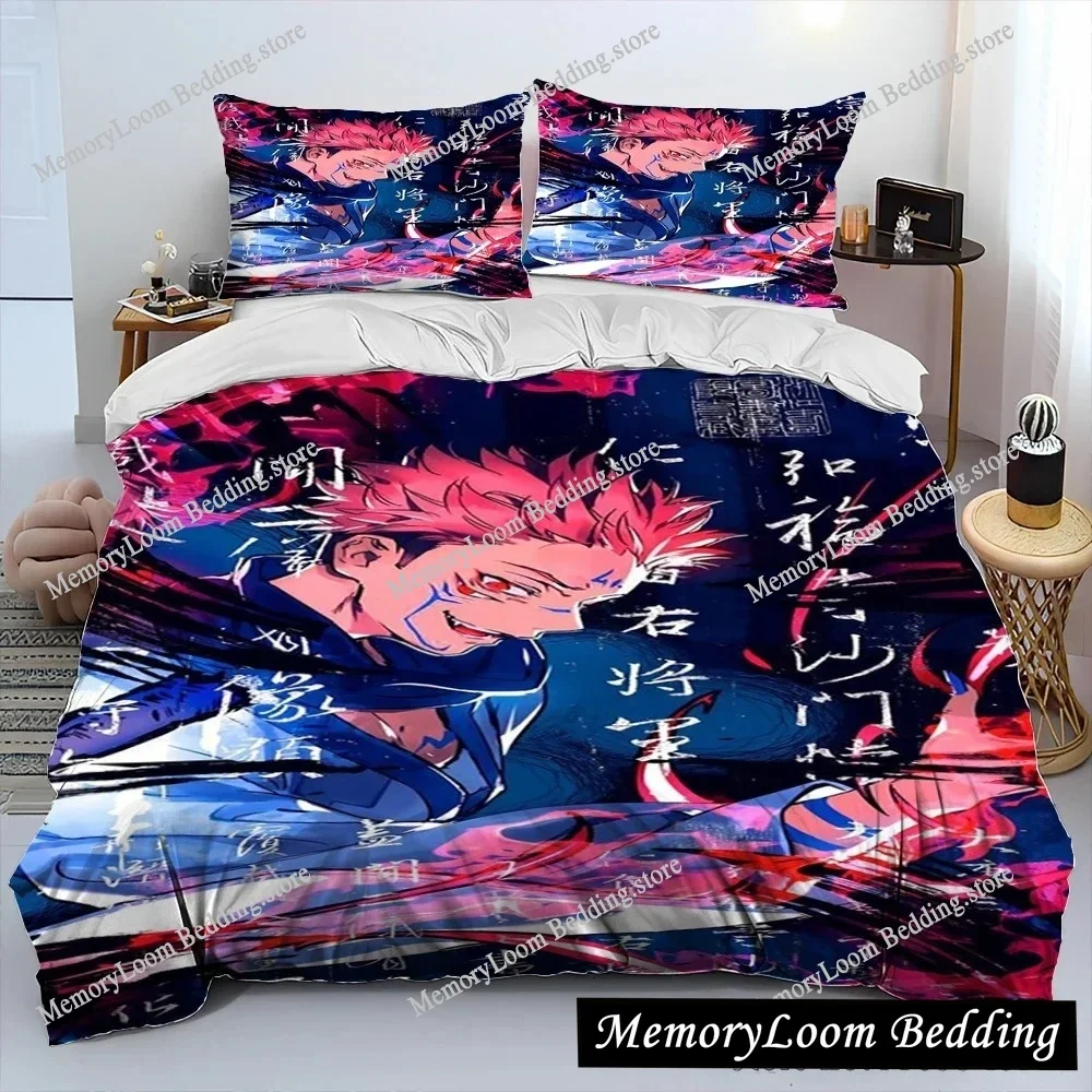3D Jujutsu Kaisen Anime dessin animé housse de couette ensemble HD housse de couette pour enfants ensembles de literie literie literie décor de chambre