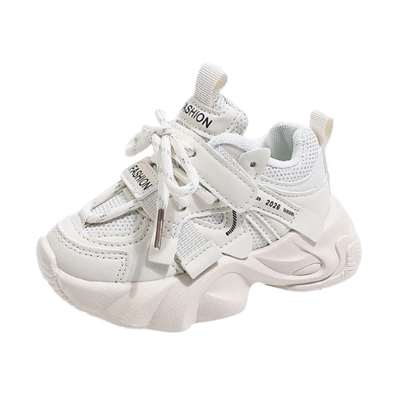2026 Neue Frühlings-Kinderschuhe Atmungsaktive Mesh-Sportschuhe für Kinder Weiche Sohle Rutschfeste Modische Kleinkind Jungen Mädchen Sneakers EU 21-30