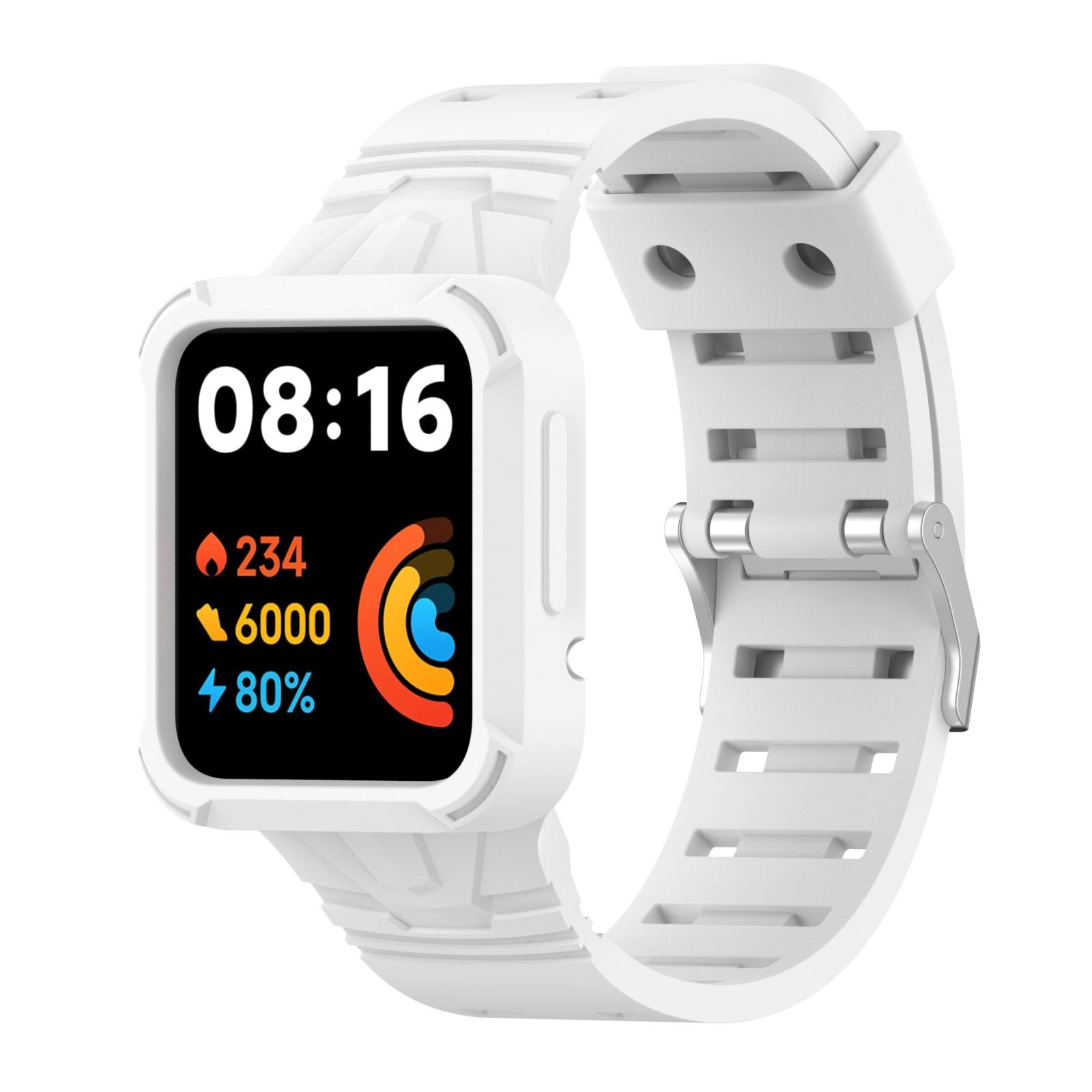 Silicone Replacement Watch Band For Xiaomi Poco Watch Soft Comfortable Adjustable Strap white