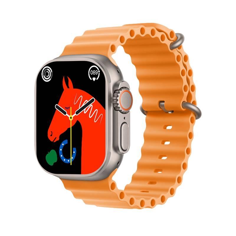 S800 Ultra Max Smart Watch With Bluetooth Calling Health Monitoring Fitness Tracker orange