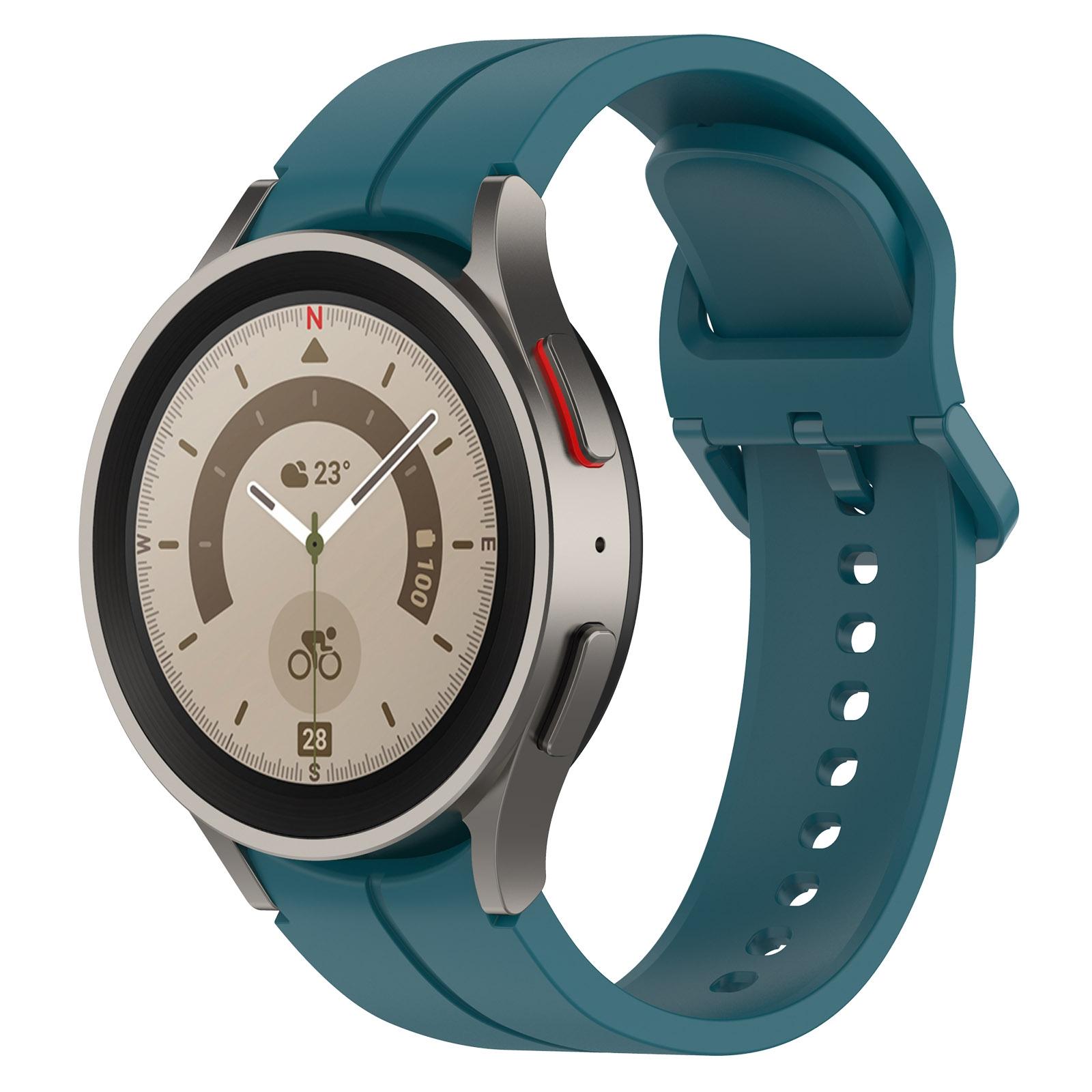 Samsung Galaxy Watch 6 Band Soft Silicone Replacement Watch Strap For Galaxy Watch 6 Classic dark Green