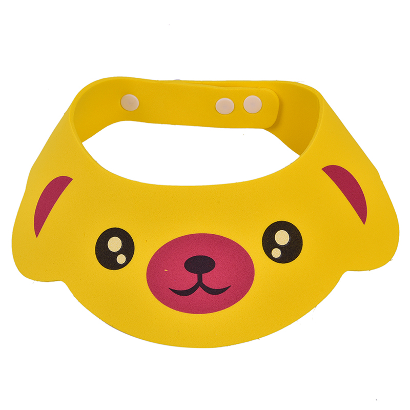 Soft Baby Shampoo Visor Adjustable Baby Shampoo Visor & Toddler Shower Cap For Tear Free Bath Time yellow