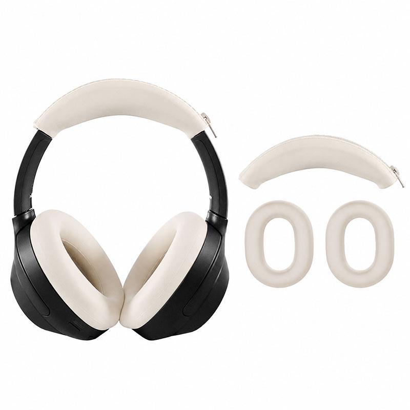 Sony WH1000XM3 WH1000XM4 Silicone Headphone Cover Protective Case With Ear Pad And Headband Protection beige