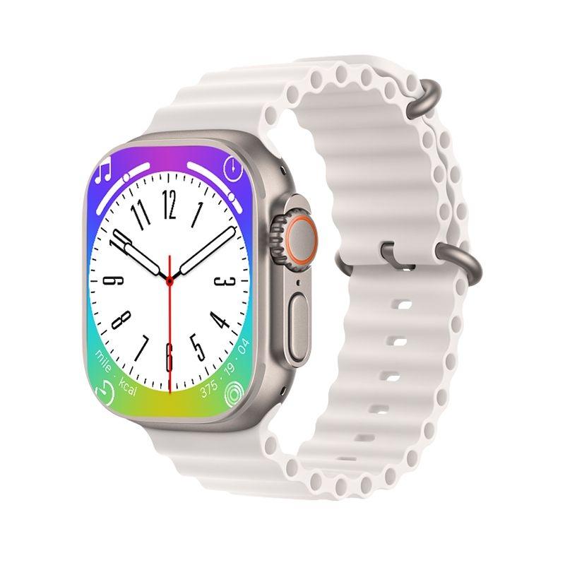S800 Ultra Max Smart Watch With Bluetooth Calling Health Monitoring Fitness Tracker white