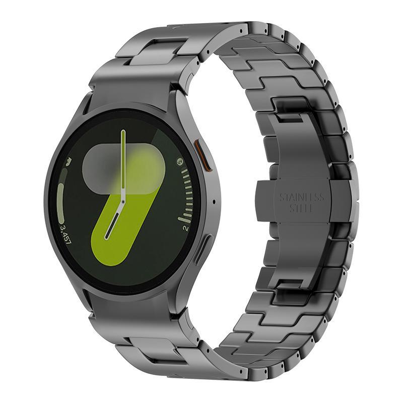 Samsung Galaxy Watch 7 6 5 4 Stainless Steel Watch Band H Shape Quick Release Watch Strap grey