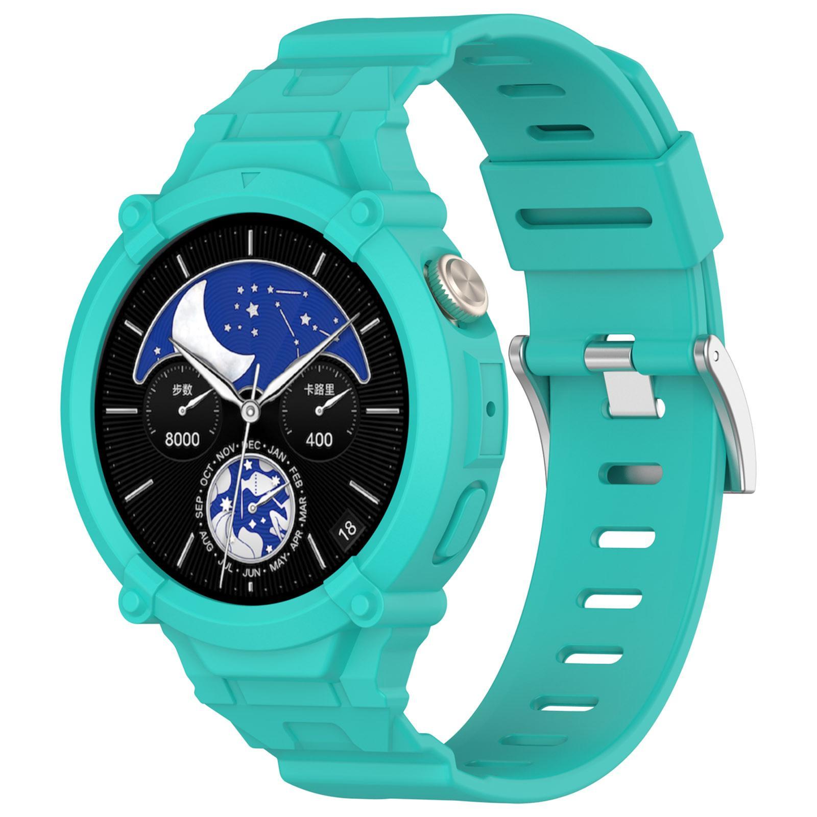 Vivo Watch 5 Watch 3 Silicone Watch Band With Integrated Watch Case Protective Strap teal Green