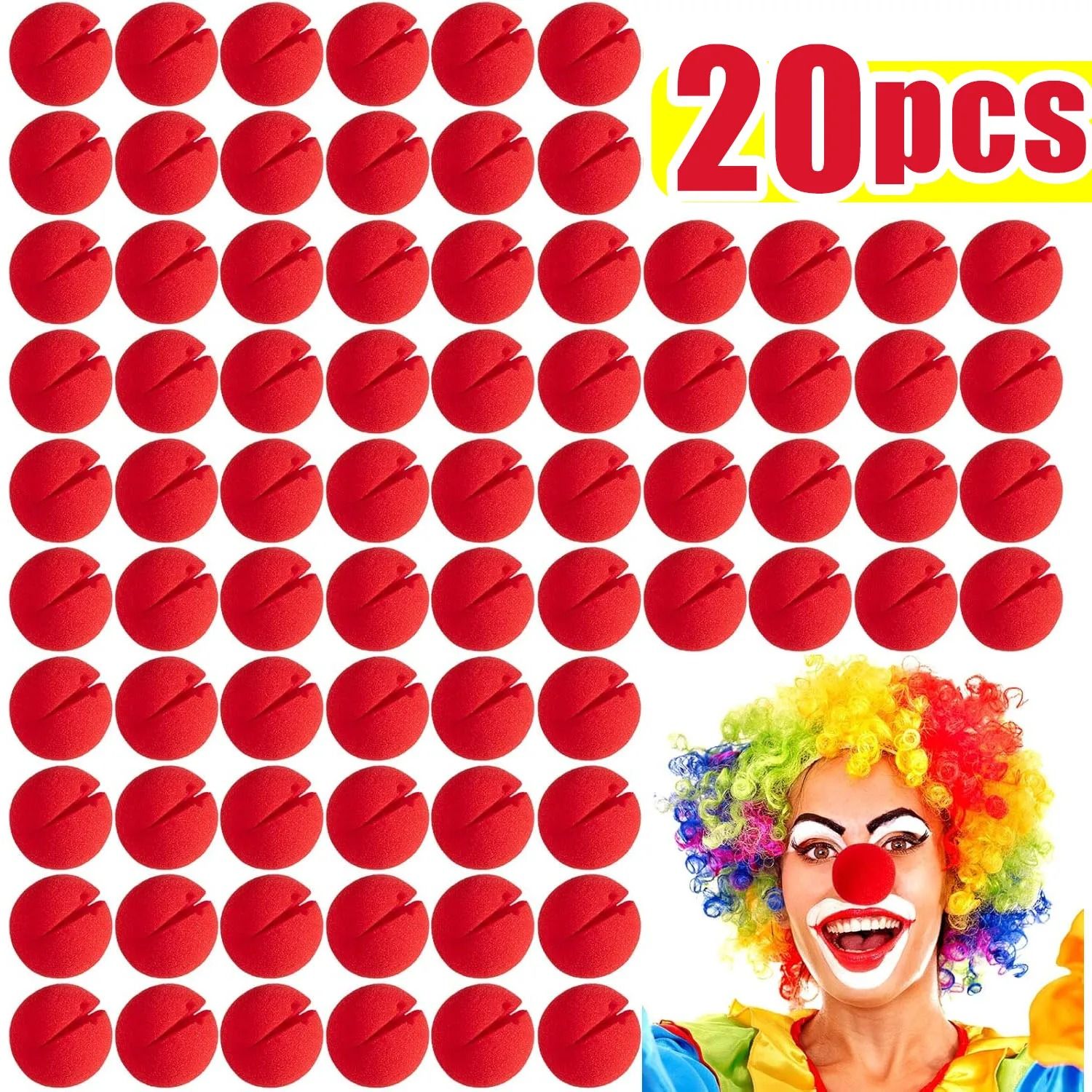 Red Foam Clown Nose Balls 20pcs