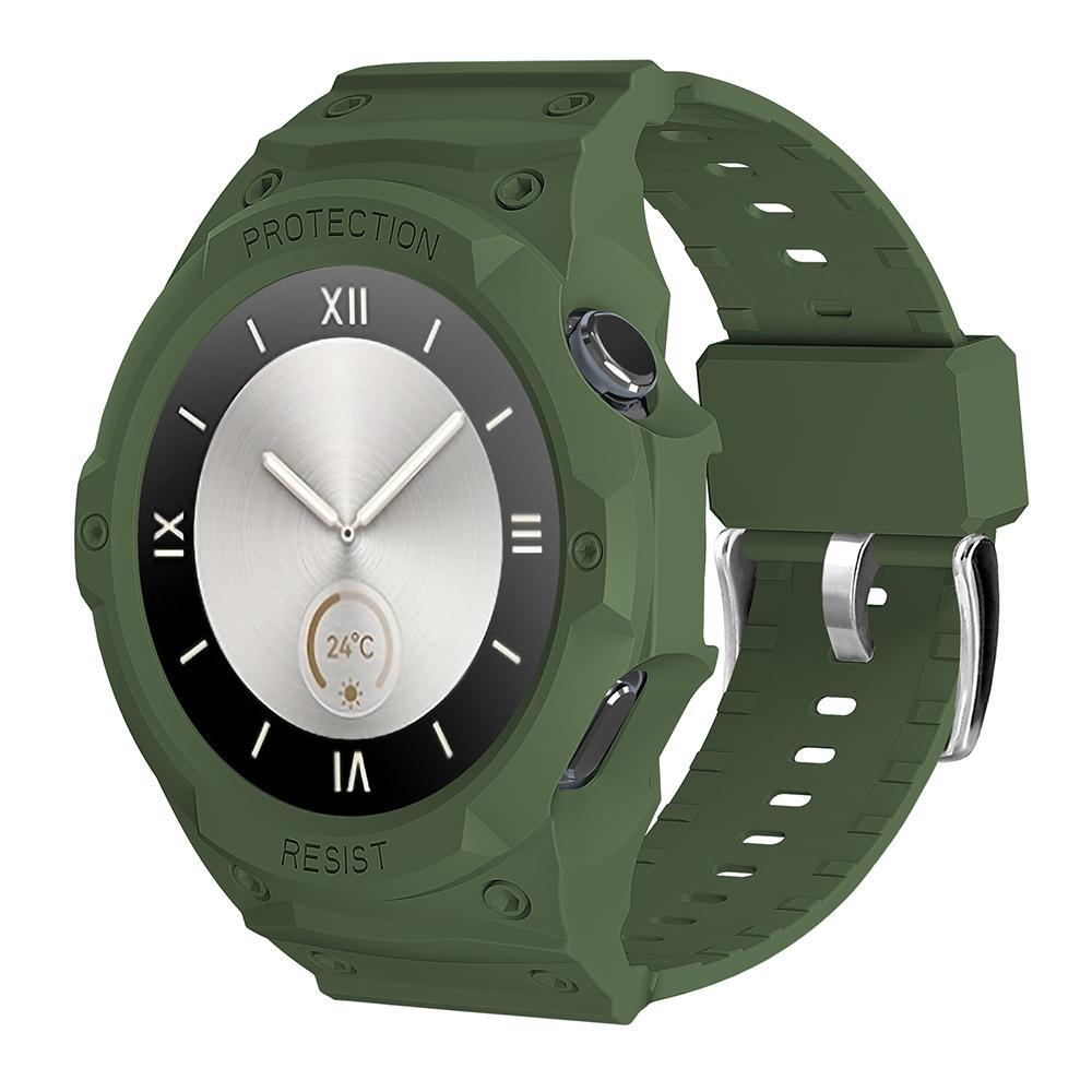 Huawei Watch GT 6 GT 5 GT 4 46mm TPU Watch Band Integrated Protective Watch Strap army Green