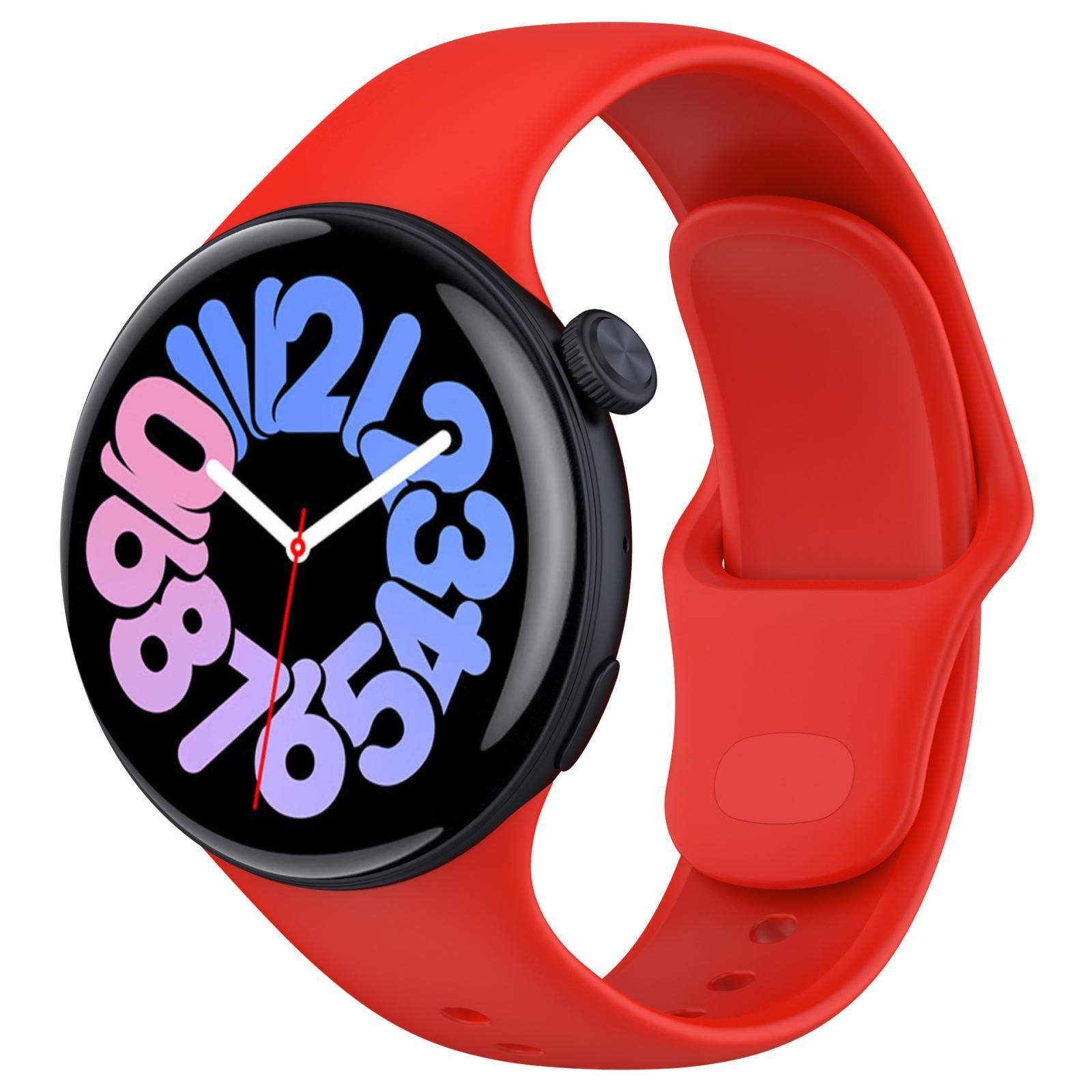 Vivo Watch 3 Silicone Watch Strap Adjustable Replacement Watch Band Soft Sport Wristband red