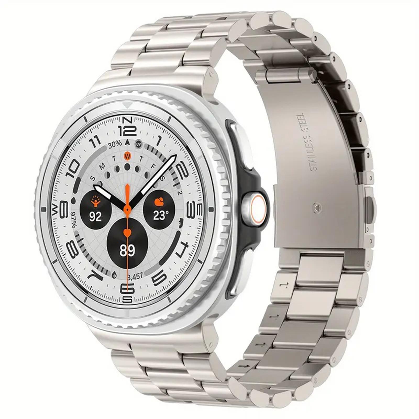 Samsung Galaxy Watch8 Classic Titanium Watch Band Integrated Metal Watch Strap titanium Color
