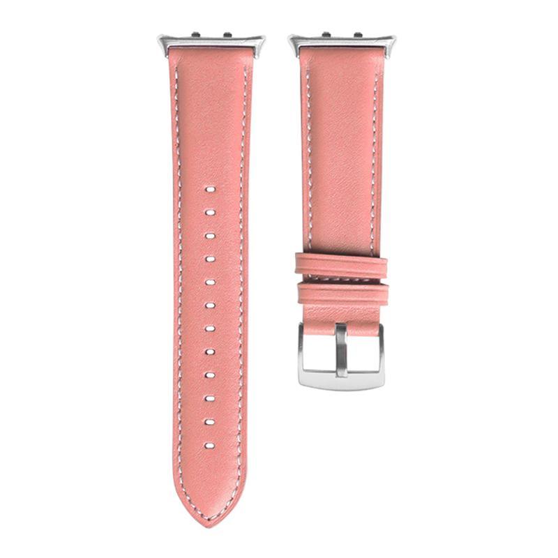 Honor Watch 5 Genuine Leather Watch Band Adjustable Leather Watch Strap Pointed Tail Replacement pink