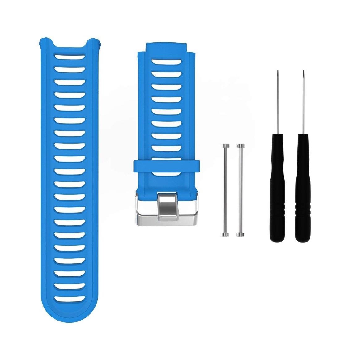 Garmin Forerunner 910XT Silicone Watch Band Soft Adjustable Replacement Strap blue