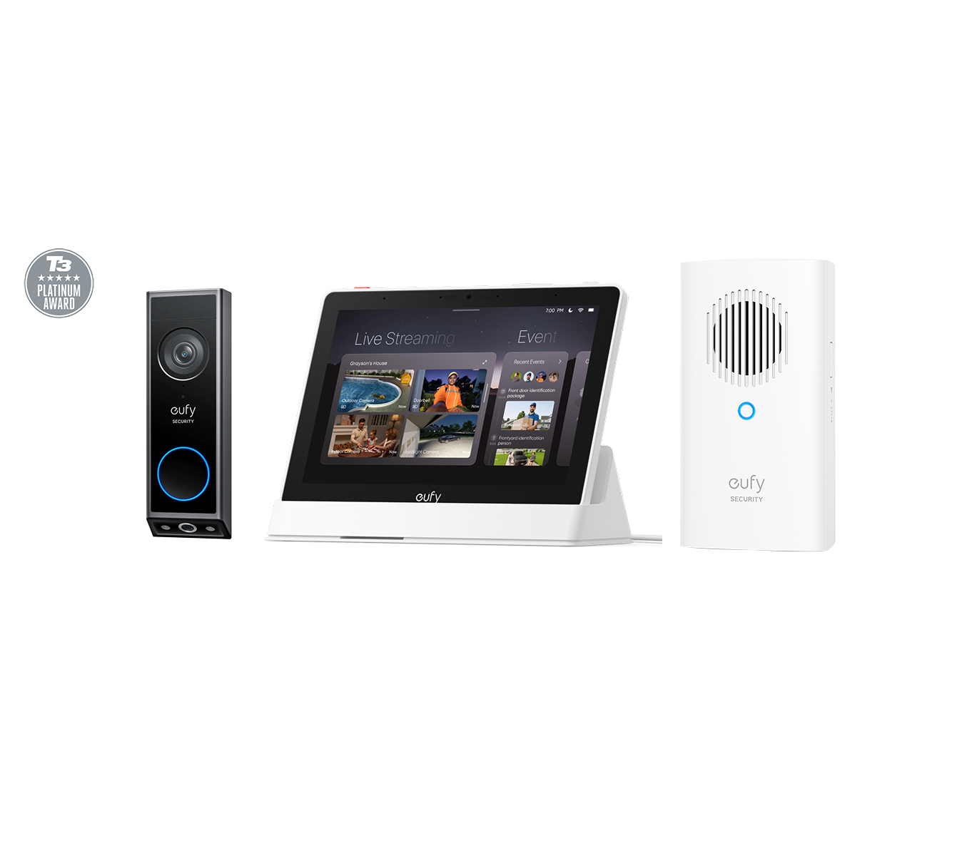 eufy Türklingel mit Kamera E340 Bundle mit Zusatzklinge & Smart Display E10 Image