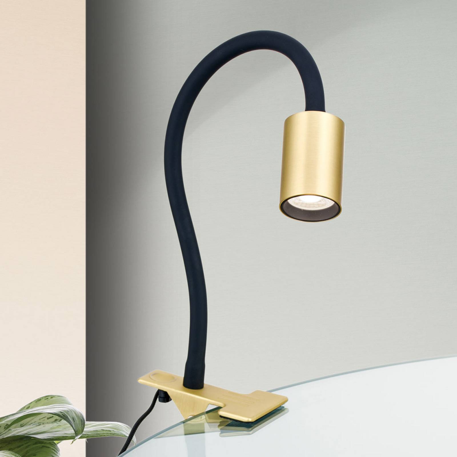 ORION Lampada con morsetto Kurt, Ottone / Oro, Studio / Ufficio, Metallo, Moderno, Lampada con morsetto