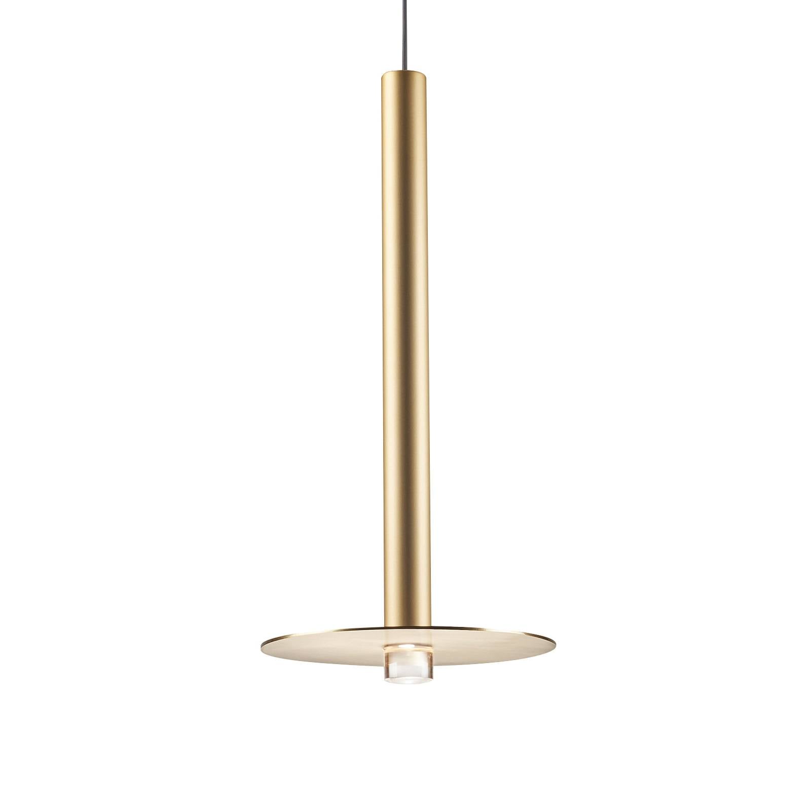 LEDS-C4 Grok Candle sospensione LED 00-6017 oro satinato, Ottone / Oro, Soggiorno / Sala da pranzo, Alluminio, Moderno
