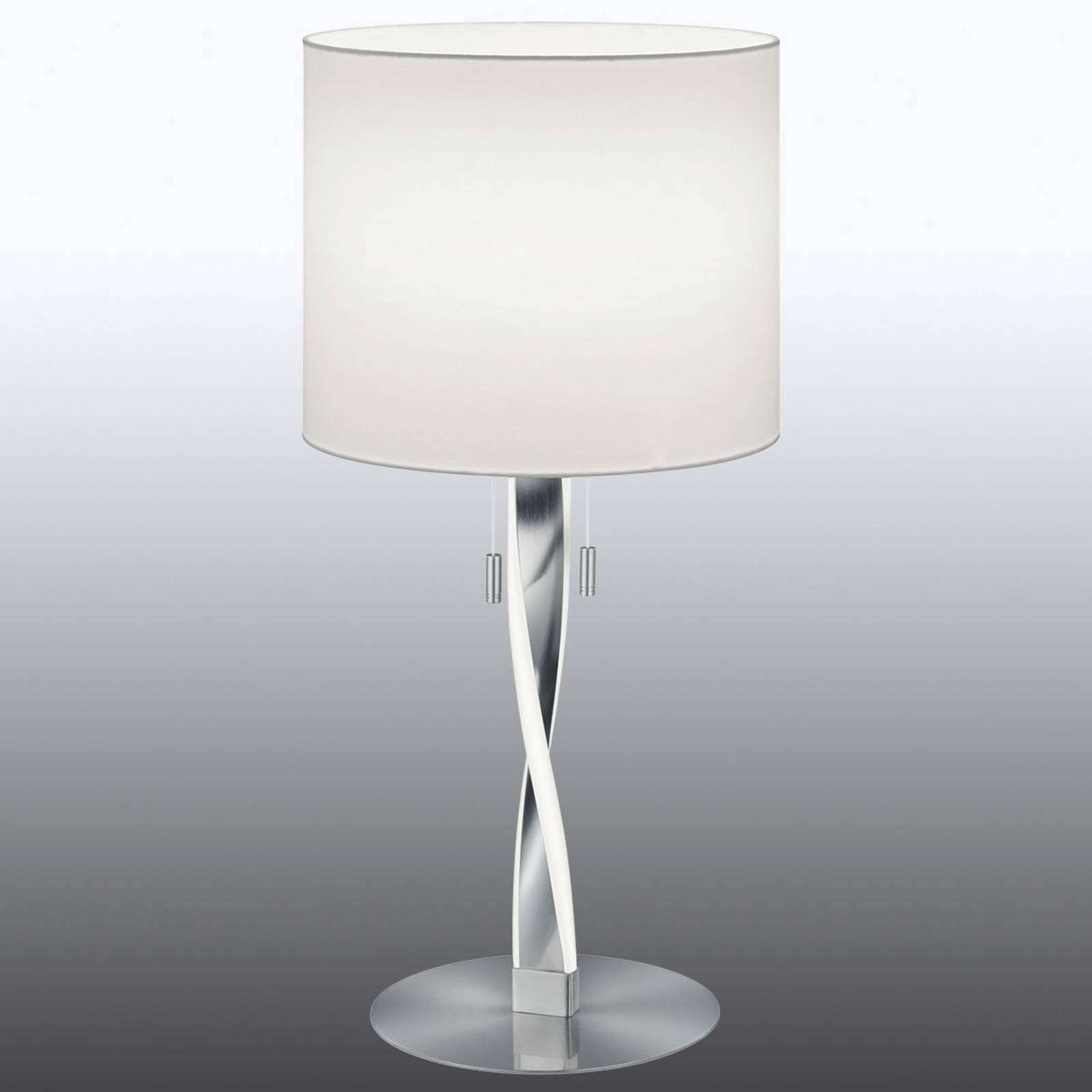 Trio Lighting Lampada da tavolo Nandor, Alluminio / Grigio / Zincato, Soggiorno / Sala da pranzo, Metallo, Moderno, Lampada da tavolo