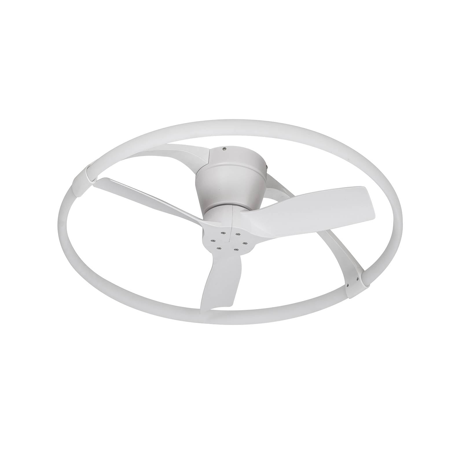 Mantra Iluminación Ventilatore da soffitto LED Nepal Mini, app, bianco dimmerabile, Bianco / Opale, Soggiorno / Sala da pranzo, Metallo, Moderno