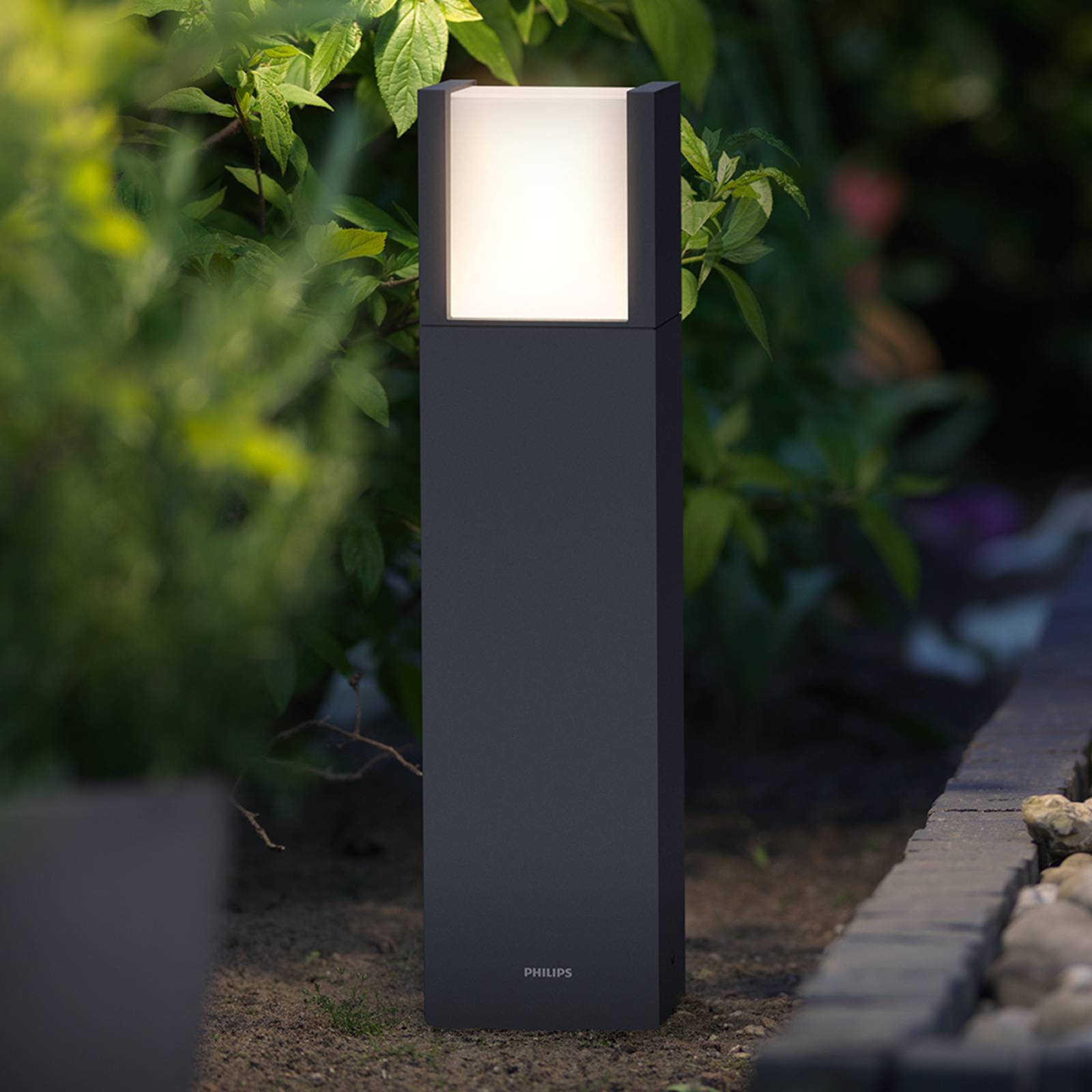 Philips Lampioncino LED Arbour, 2.700 K Arbour, Nero, Alluminio, Moderno, Lampada LED da esterni