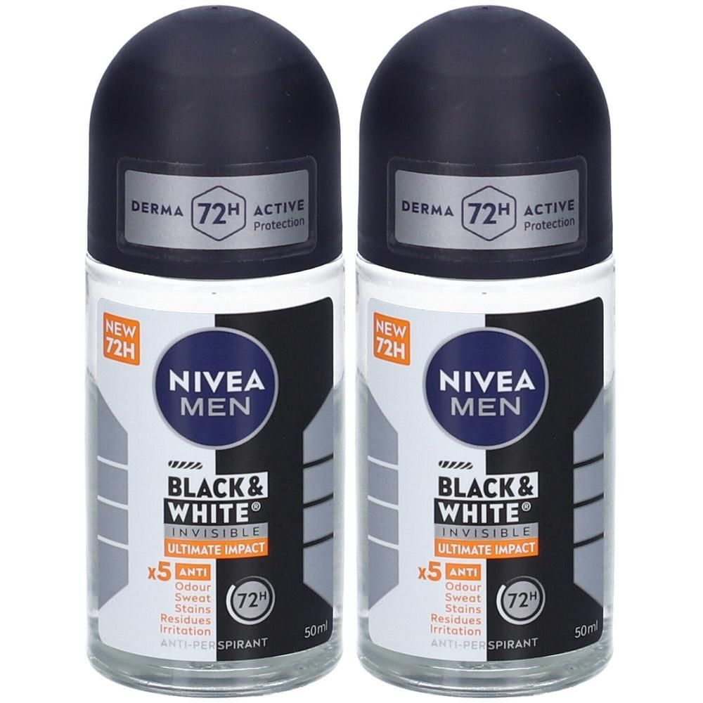 Nivea Deo Men Black&White Invisible Ultimate Protection Roll On 2x1 St